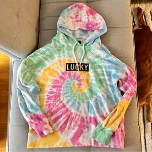 Pride Tie Dye Clover Gender Neutral Hoodie